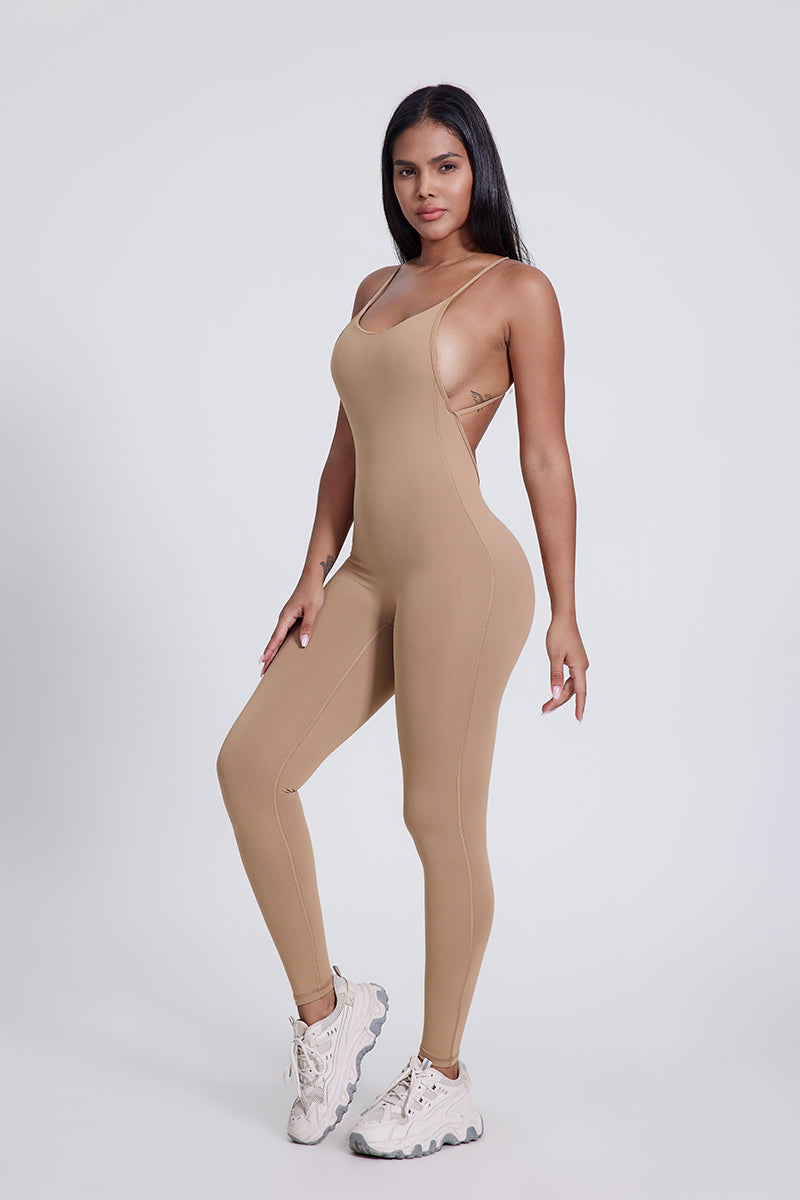 Women'S Cross-Leaky Back Yoga High-Elastic Bodysuit