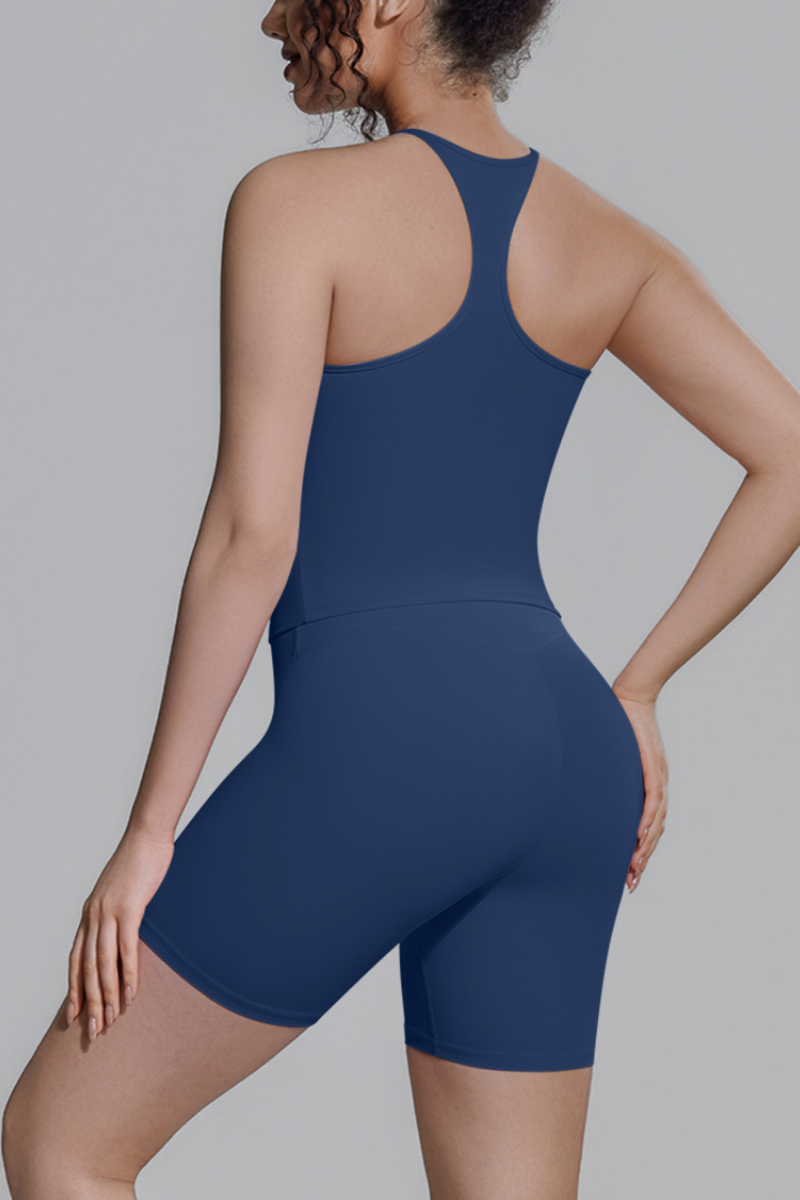 Women's Athletic Sets:Racerback Tank Top And Shorts