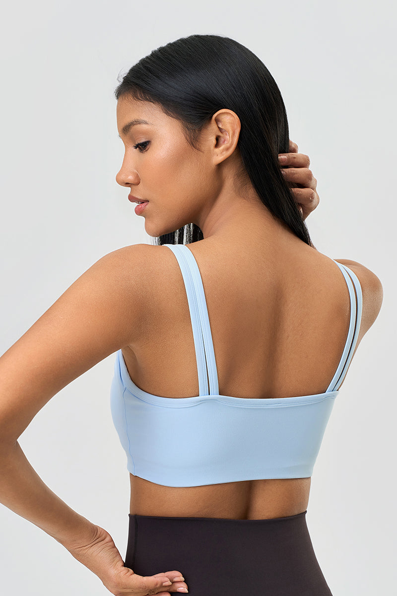 Women Naked-Feel Breathable Anti-Shock Crisscross Back Yoga Sports Bra