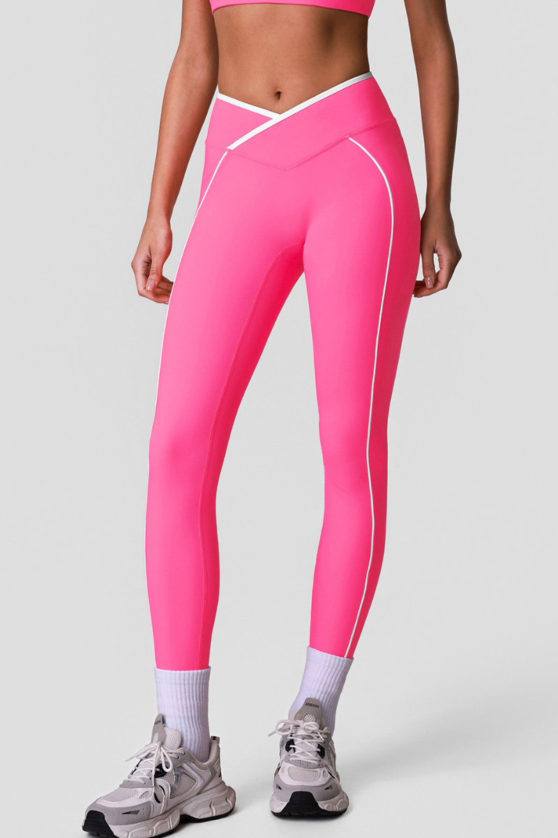 Women's Athletic V-Waist Pleated Buttocks Lifts Leggings