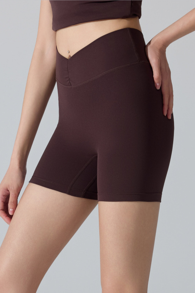Women's Athletic Sculpting V-Waist Yoga Shorts
