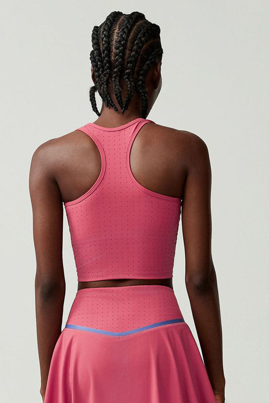 Women Breathable Tennis Vest Removable Padding Sports Top