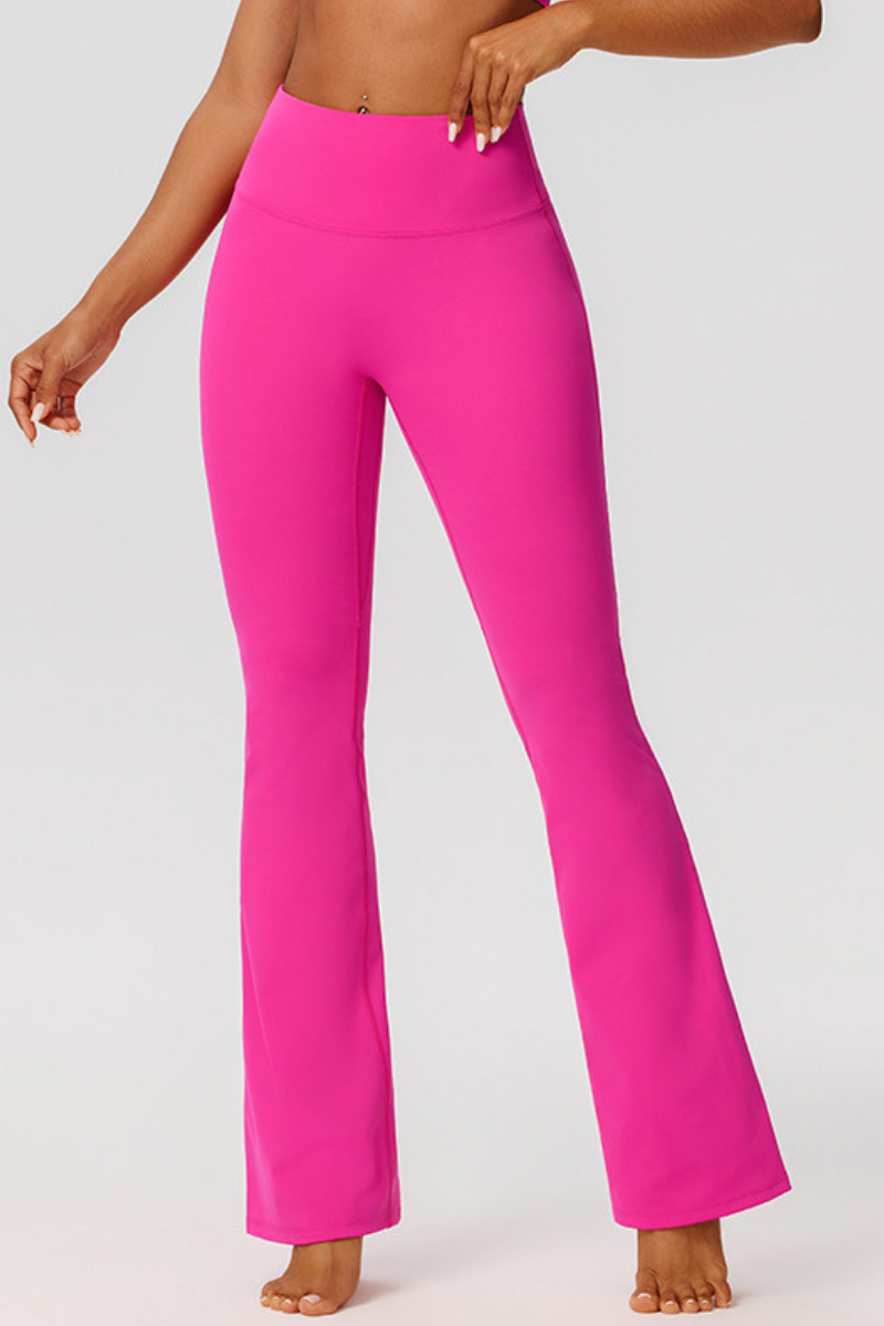 Women's High-Waist Pleated Buttocks Lift Flare Pants