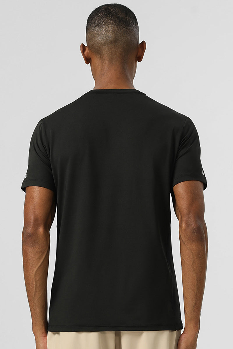 Men High Elasticity Quick-Dry 2025 Spring Summer Outdoor Casual Sports Custom Round Neck T-Shirt