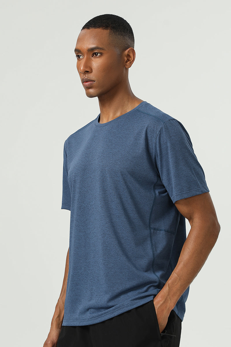 Men Custom Breathable Quick-Dry Round Neck Lightweight Outdoor Cycling Sports Short Sleeve T-Shirt