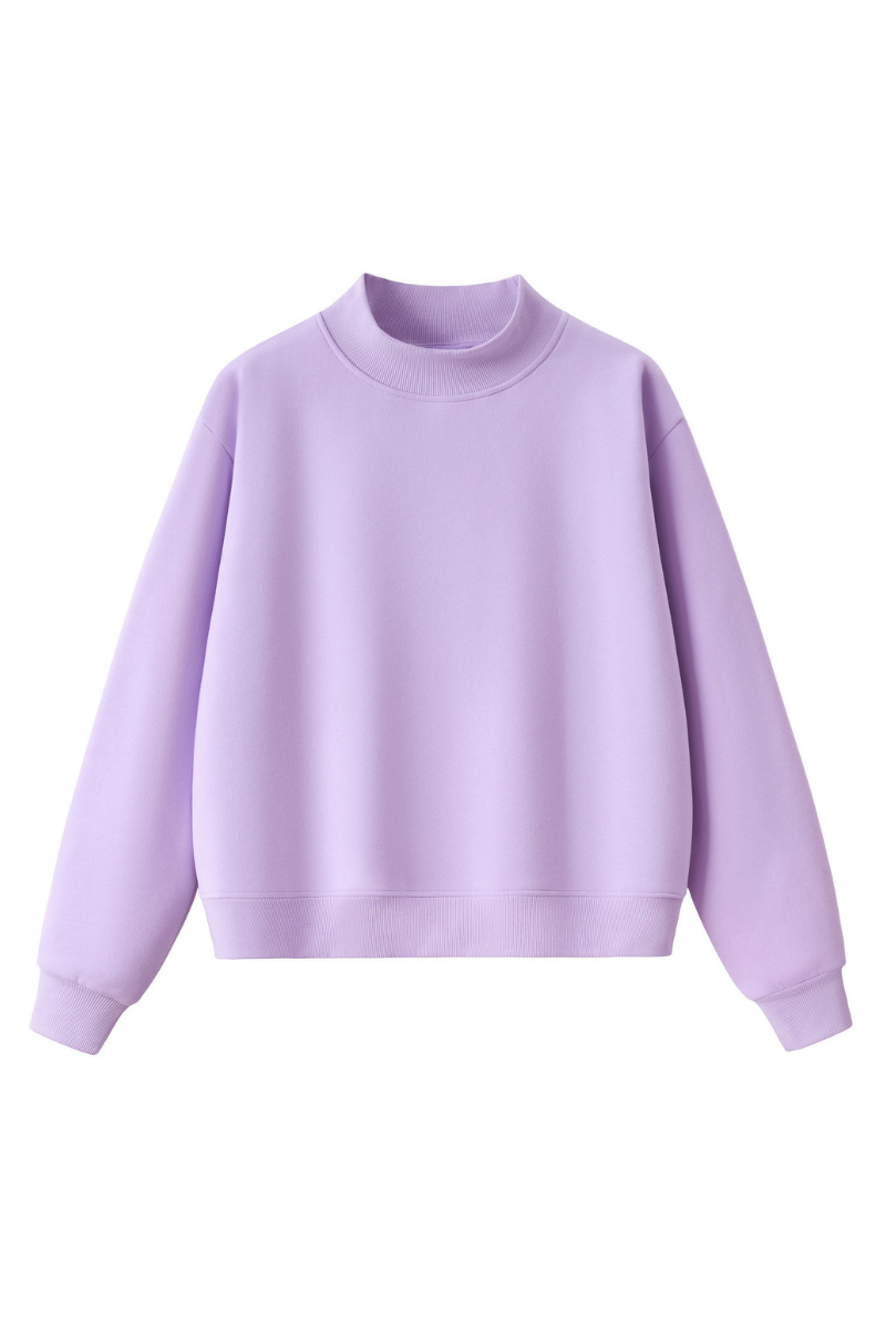 Unisex Cozy Fleece Mock Neck Sweatshirt