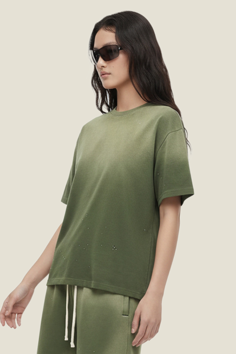 Unisex Splatter Air Mamba Tee - Vintage Wash Loose