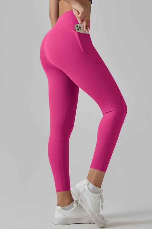 Women's High-Intensity Naked Feel Tight Pocket Yoga Leggings