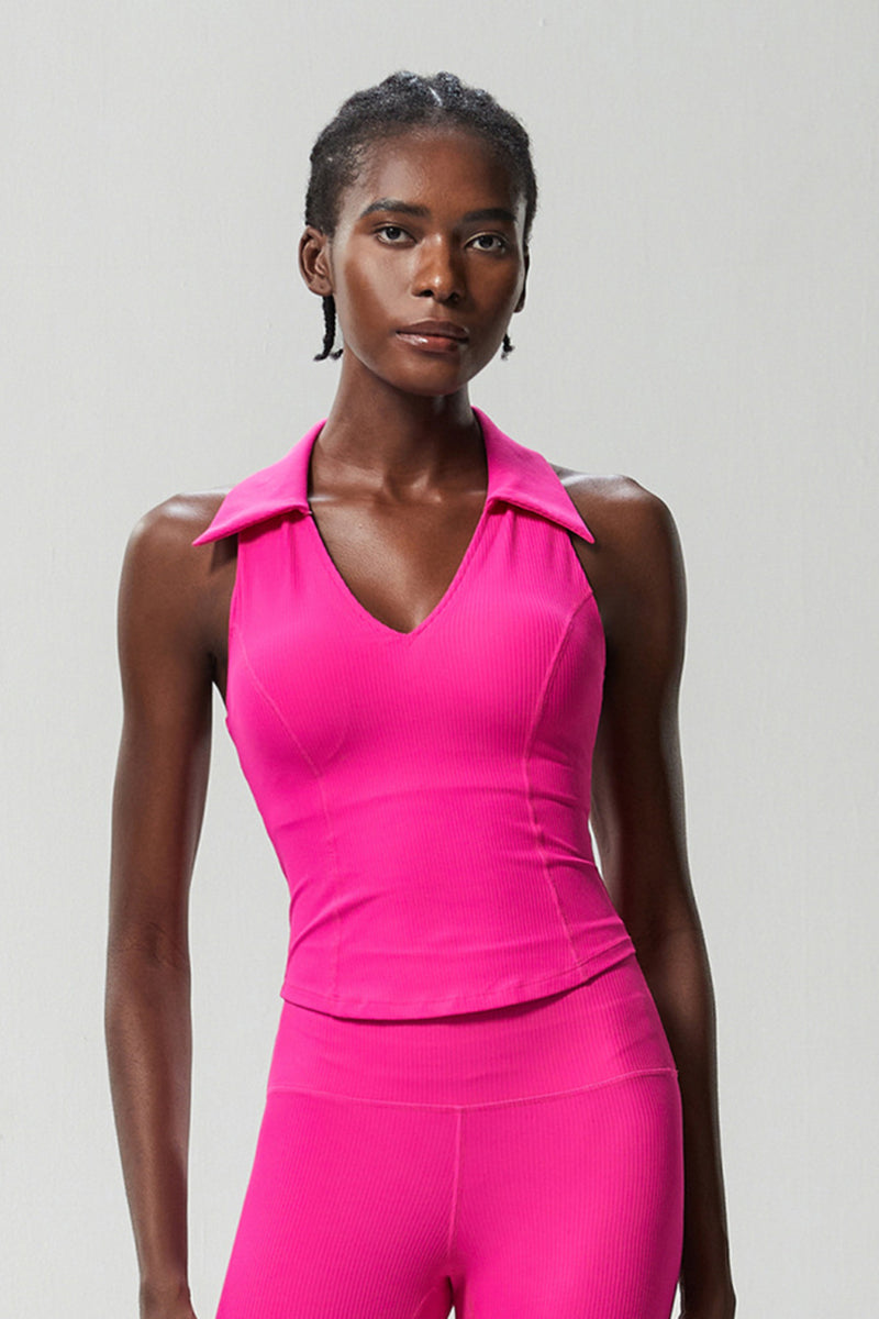 Women Slim Waist V-Neck Yoga Running Sports Vest