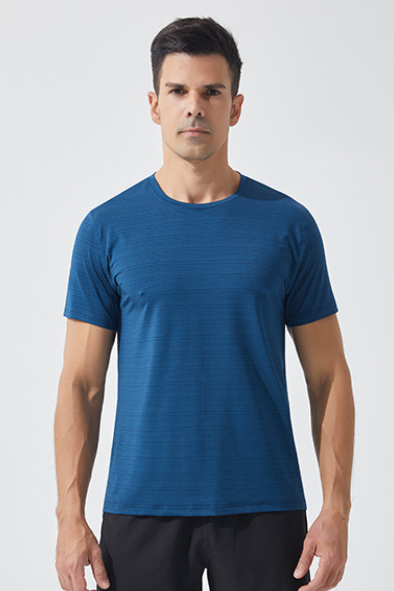 Men's Round Neck Quick Dry Breathable Athletic T-Shirt