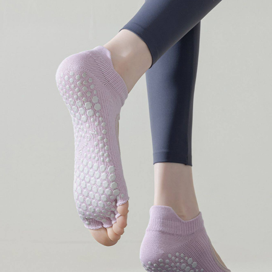 Women's Athletic Non-Slip Open-Toe Yoga Pilates Socks