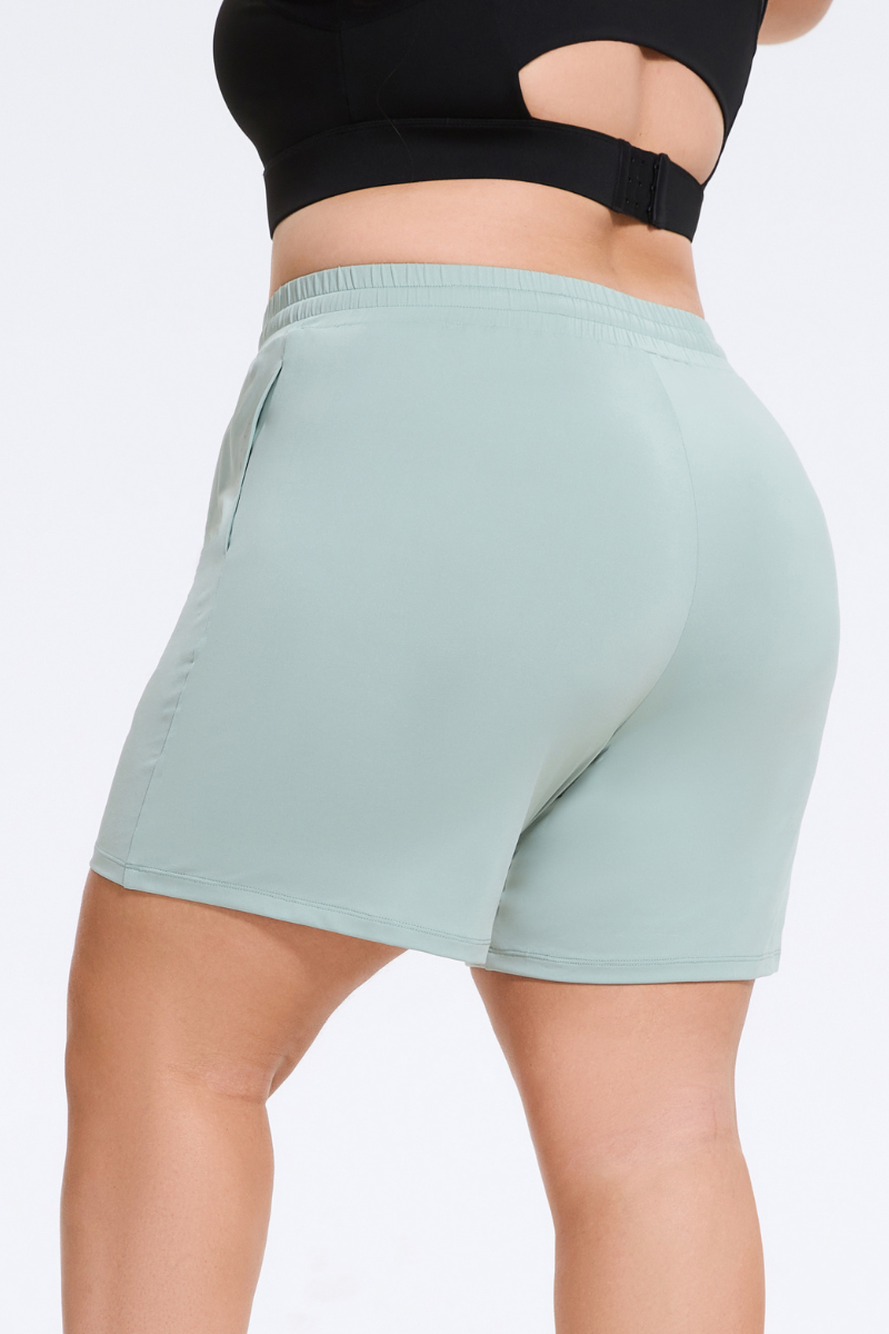 Plus Size Women's Drawstring Waist Loose-Fit Athleisure Shorts