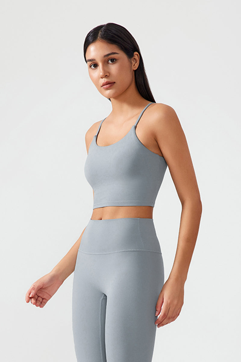 Women Gathering Anti-Shock One Cup Back Fitness Yoga Exercise Camisole Top