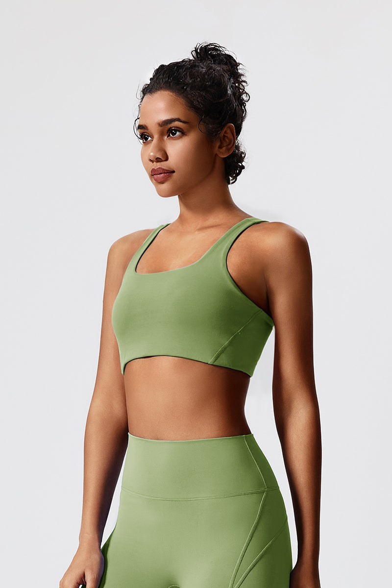 Women Backless Cross Professional Sports With Bra Pad Slim Fashion Fitness Bra