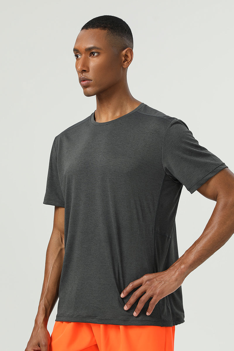 Men Custom Breathable Quick-Dry Round Neck Lightweight Outdoor Cycling Sports Short Sleeve T-Shirt