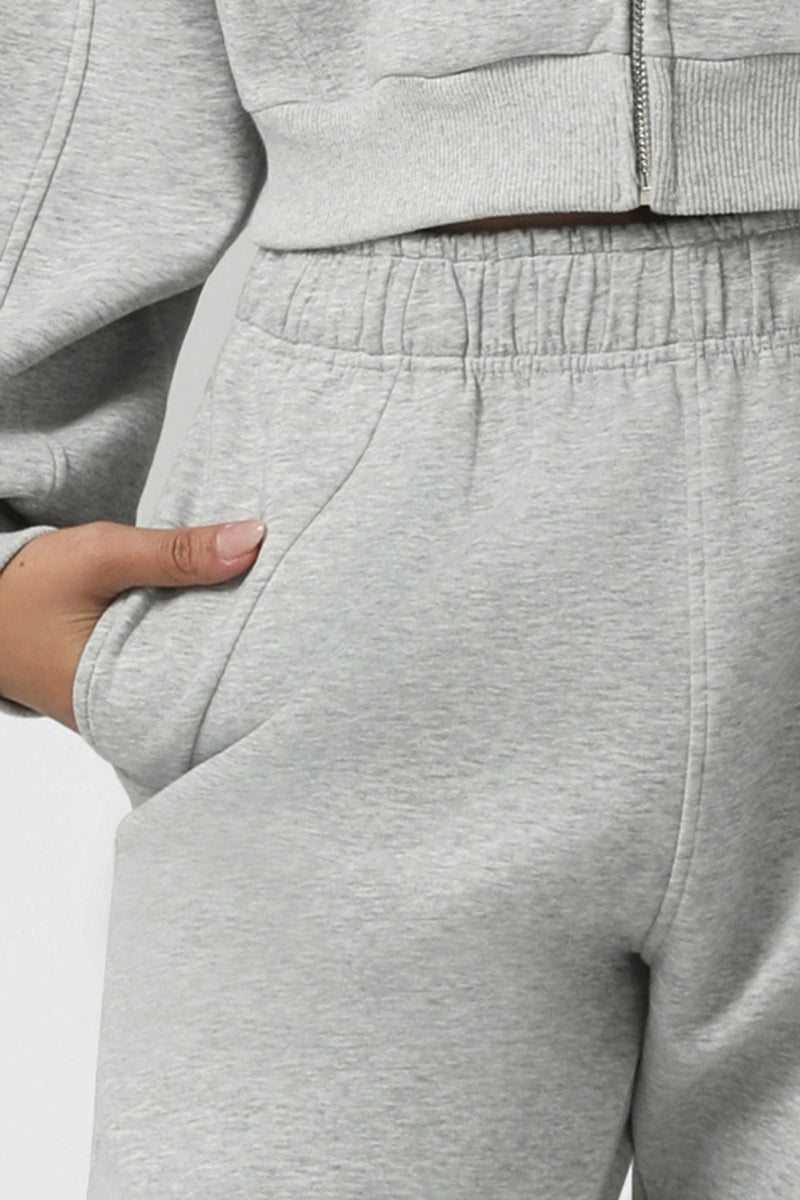Women Hooded Sport Set: Zip Hoodie + Pants
