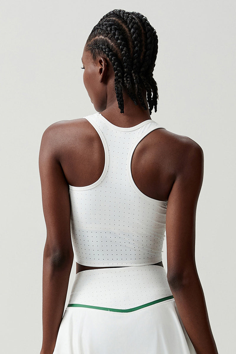 Women Breathable Tennis Vest Removable Padding Sports Top