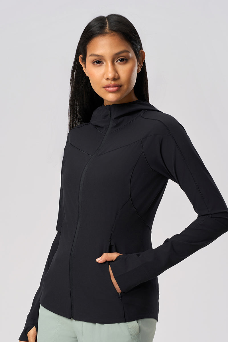 Women Upf50+ Ice-Touch Uv-Blocking Lightweight Outdoor Sunscreen Jacket