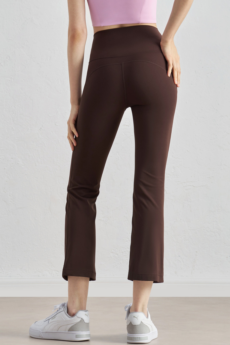 Women's Athletic Lycra High Stretch Naked Feel Flared Pants