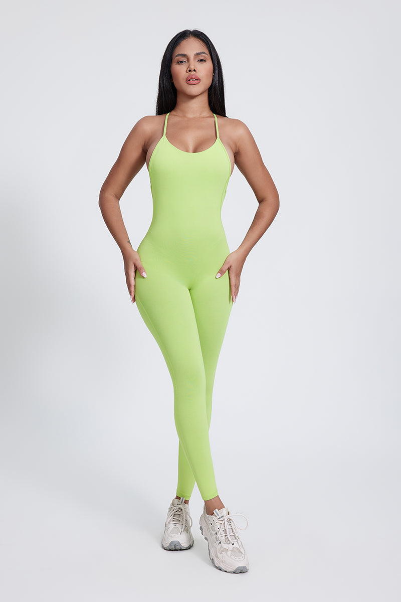 Women'S Cross-Leaky Back Yoga High-Elastic Bodysuit