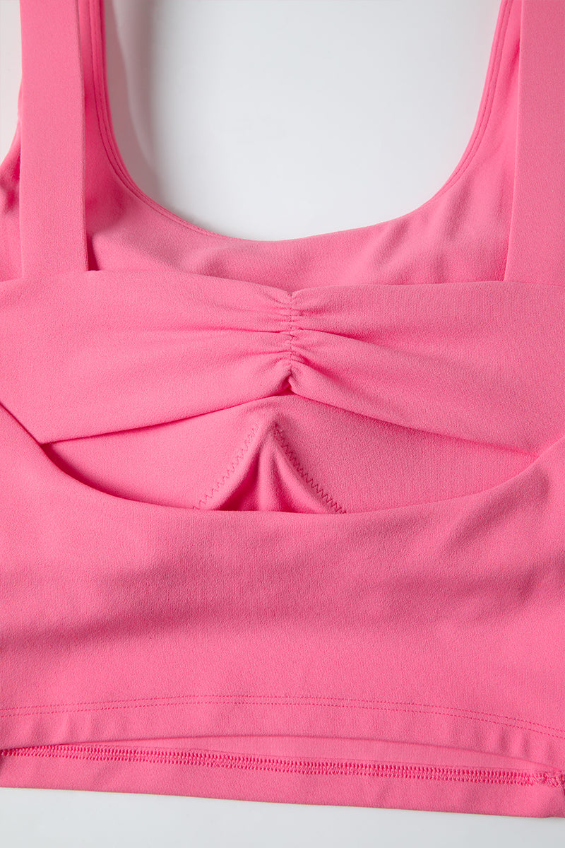 Women Naked-Feel Shockproof Back-Boosting Semi-Fixed Yoga Sports Bra