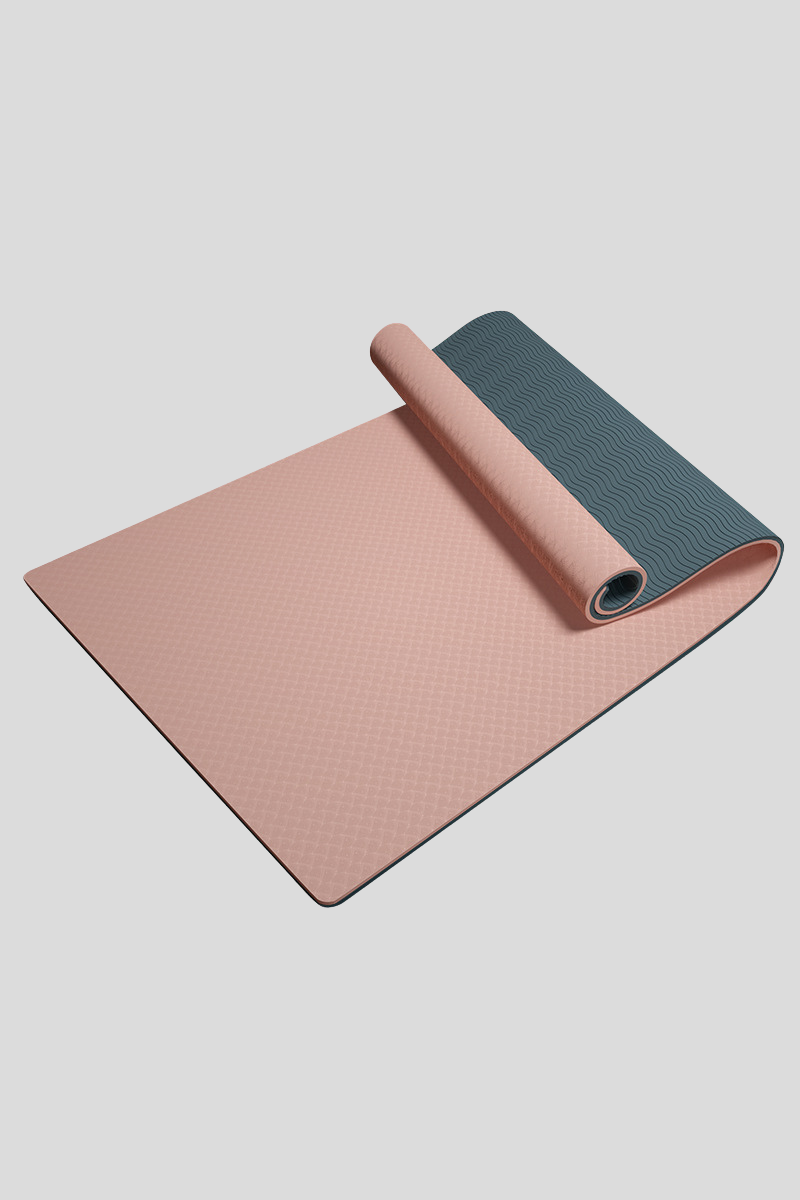 Unisex TPE Non Slip Shock Proof Yoga Mat - Multicolor