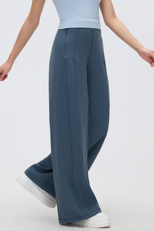 Women's High Waist Tummy Control Wide Leg Athletic Pants