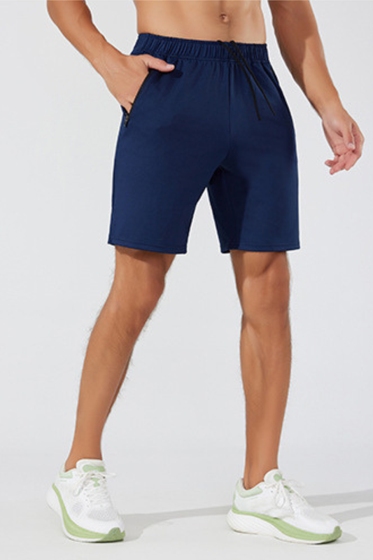 Men's Reflective Stripe Multi-Purpose Pockets Sport Shorts