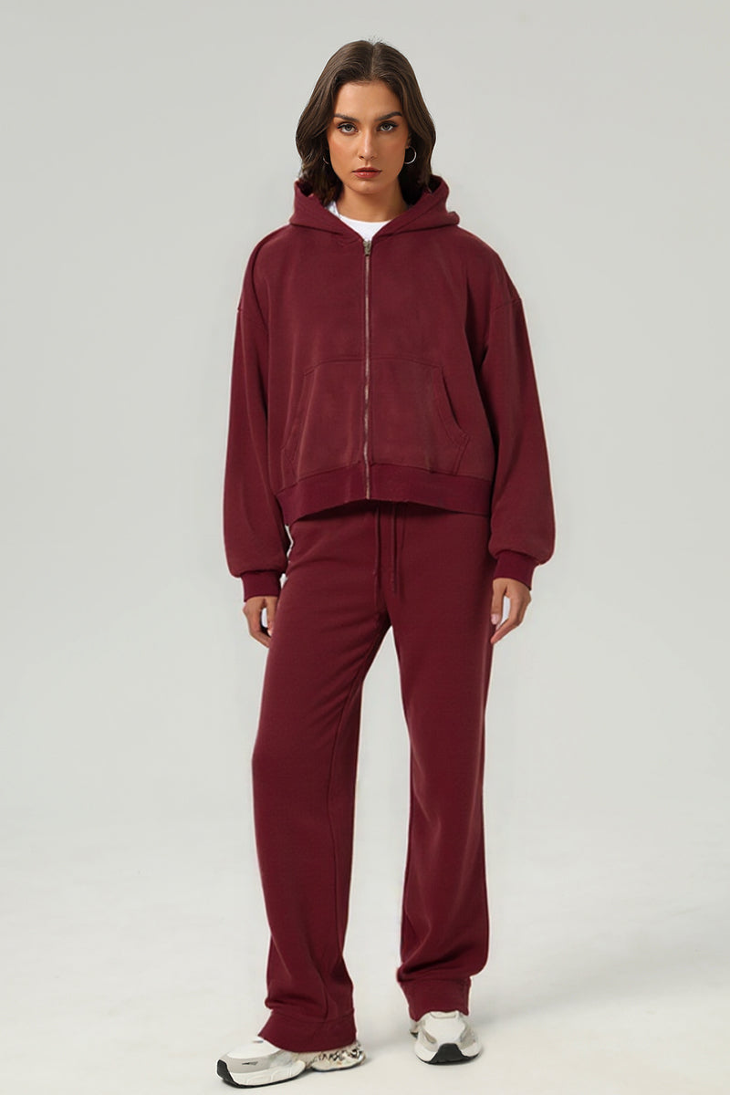 Unisex Boxy Double-Zipper Fleece Jacket Streetwear
