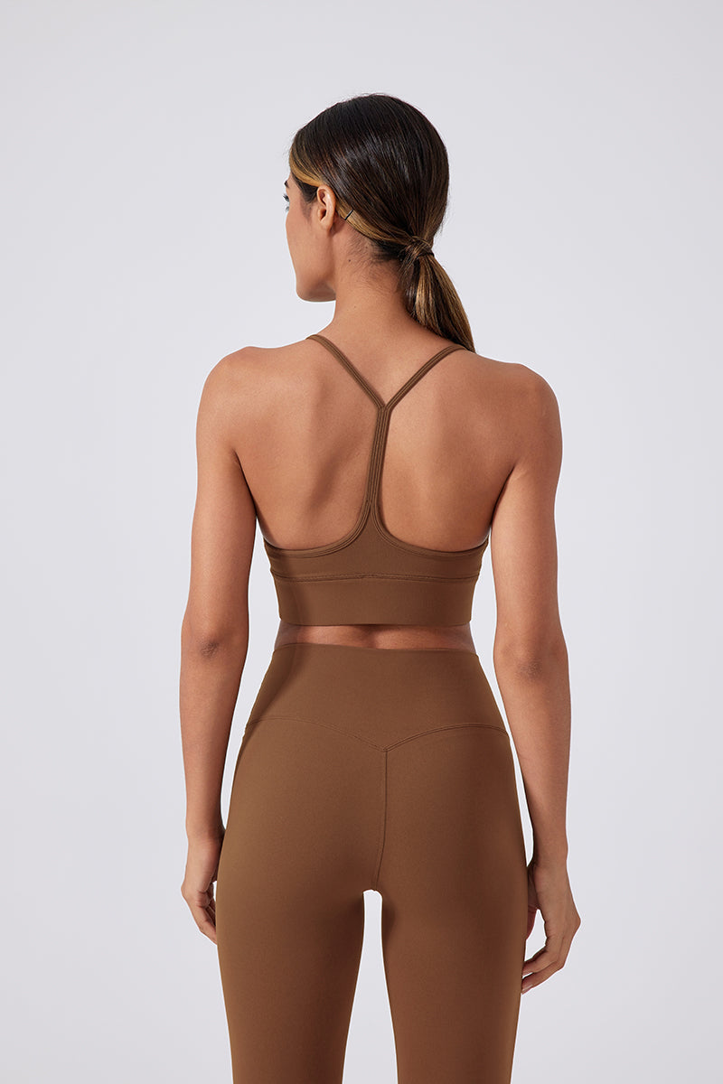 Women Running Sexy Y Back Anti-Shock Gathering Yoga Sports Bra