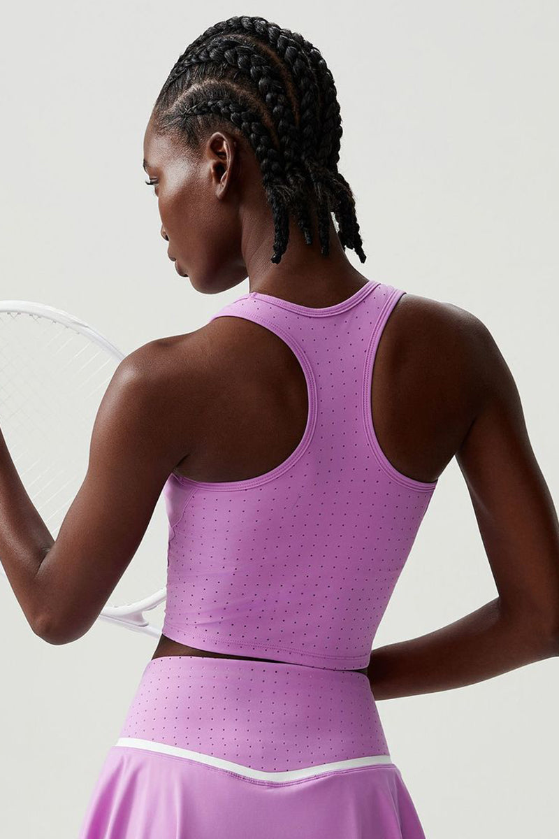 Women Breathable Tennis Vest Removable Padding Sports Top