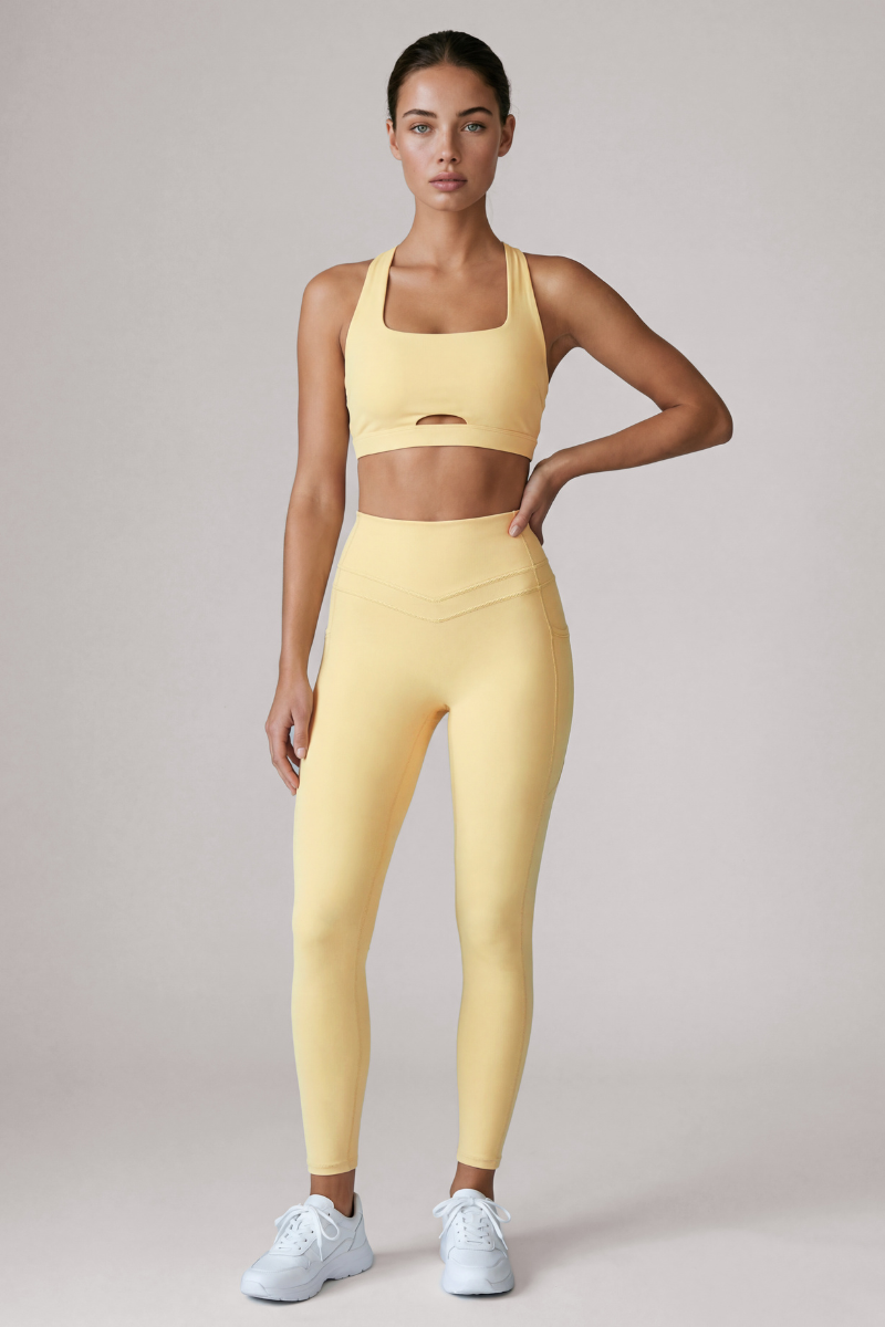 Women's Halter Cutout Back & Leggings 2Pcs Sports Yoga Set