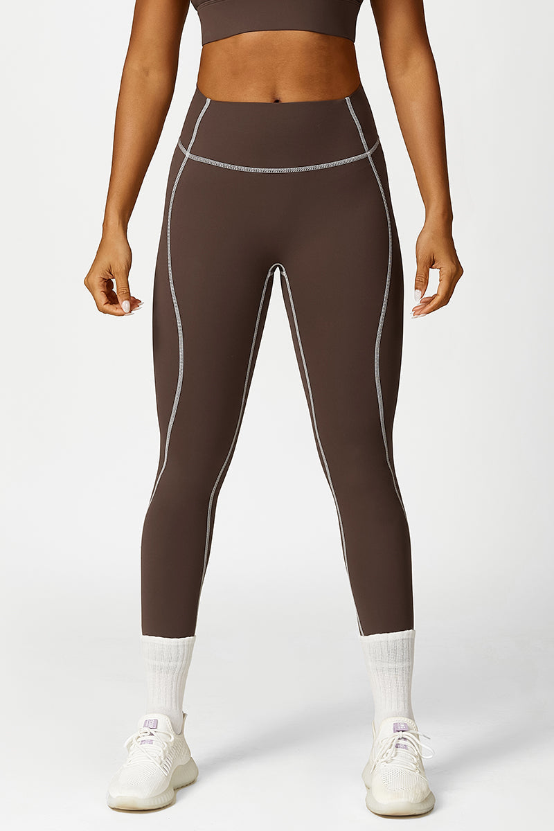 Women'S Color Clash Yoga Sports Leggings