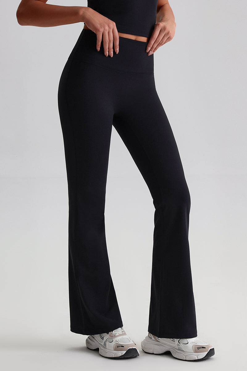 Women High Waisted Flared Butt-Lifting Naked Sensation Yoga Pants