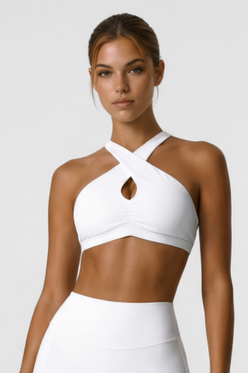 Women's Halterneck Cross Strap Multi-Back Sports Yoga Bra