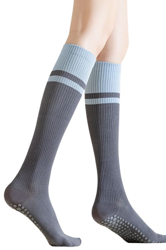 Non-Slip Grippy Dots Knee-High Yoga  Pilates Socks
