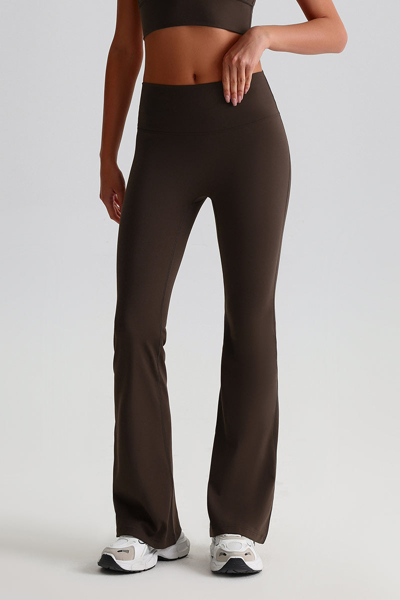 Women High Waisted Flared Butt-Lifting Naked Sensation Yoga Pants