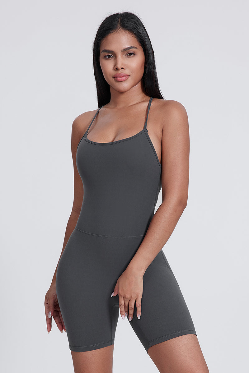 Women'S Backless Suspender Hip Lift And Belly Tucking Yoga Set