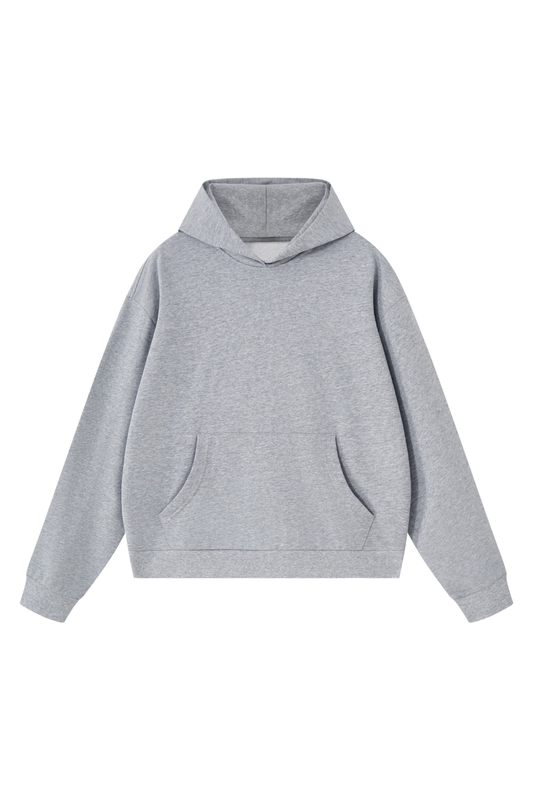 Unisex Fall Boxy Fit French Terry Kangaroo Pocket Hoodie