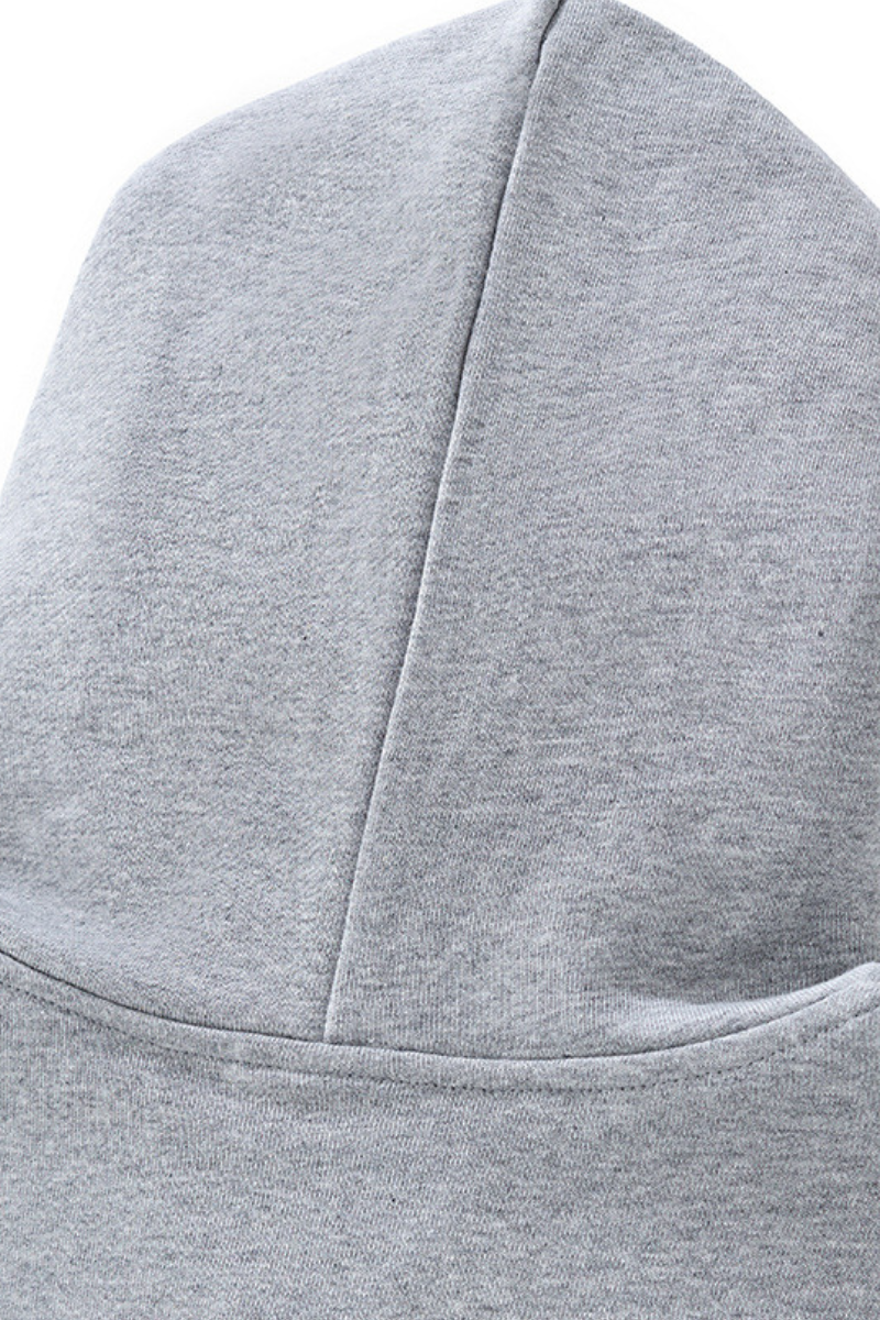 Women's Fall 100% Cotton Contrast-Stitch Boxy Cropped Hoodie