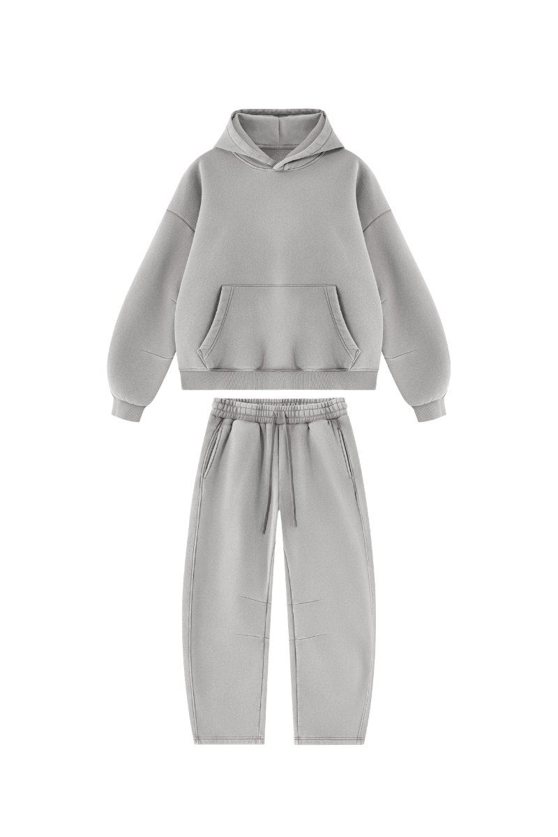 Women's Fall Fleece Sets:Relaxed Hoodie And Sweatpants