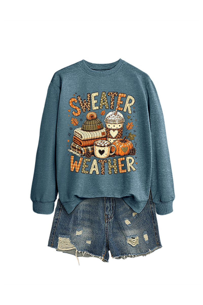 Women's Fall Christmas Cute Pumpkin Letter Print Pullover