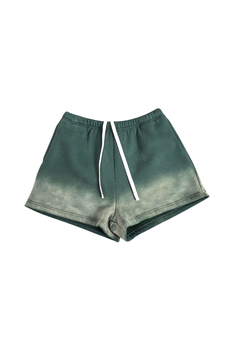 Women's Fall Vintage Gradient Fleece Drawstring Shorts
