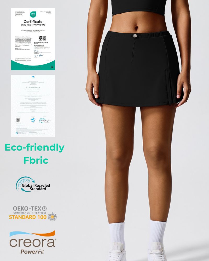 Women Eco-Friendly Renewable Fabric Murad Split A-Line Outdoor Golf Fitness Tennis Pants Skirt