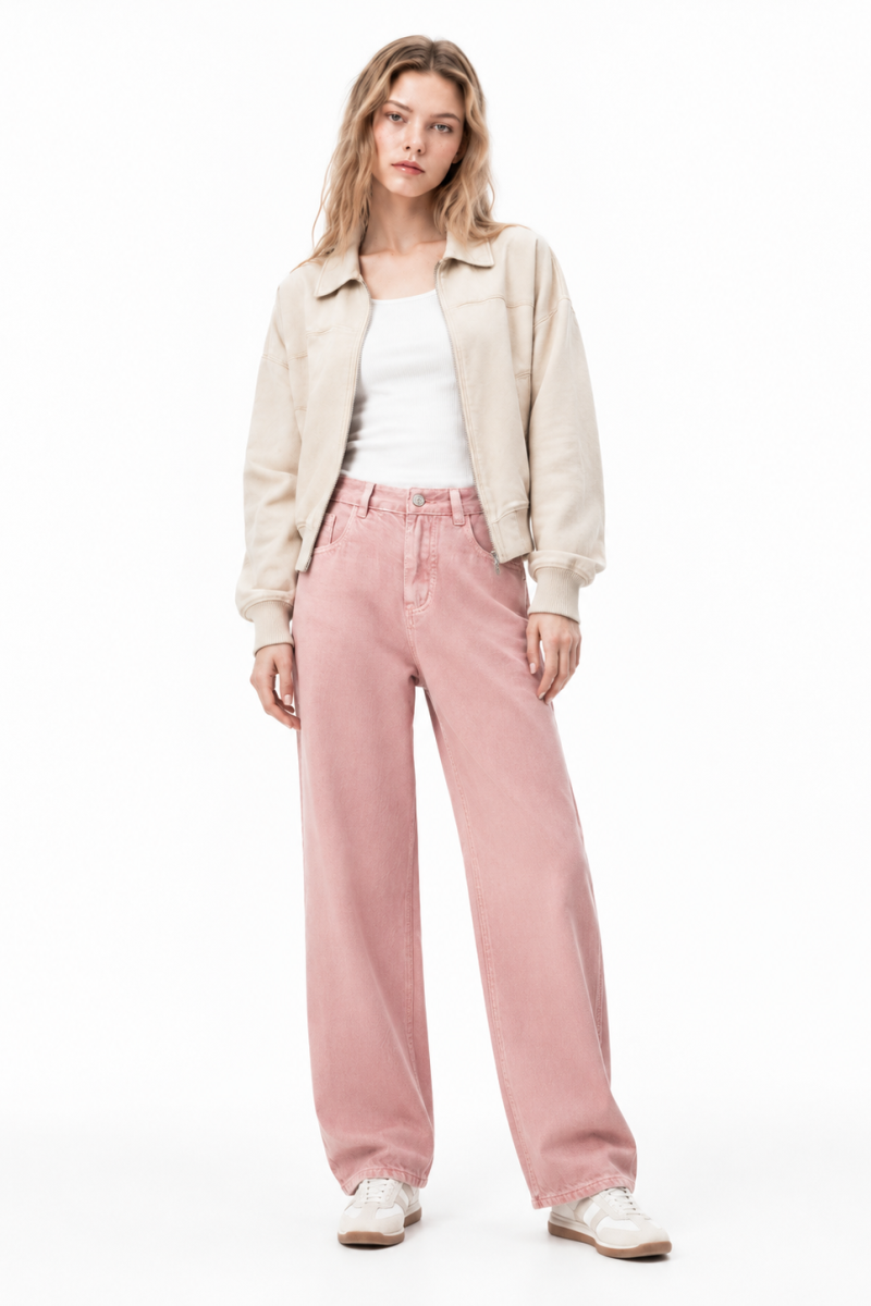 Women's Fall Mid Rise Vintage Casual Jeans