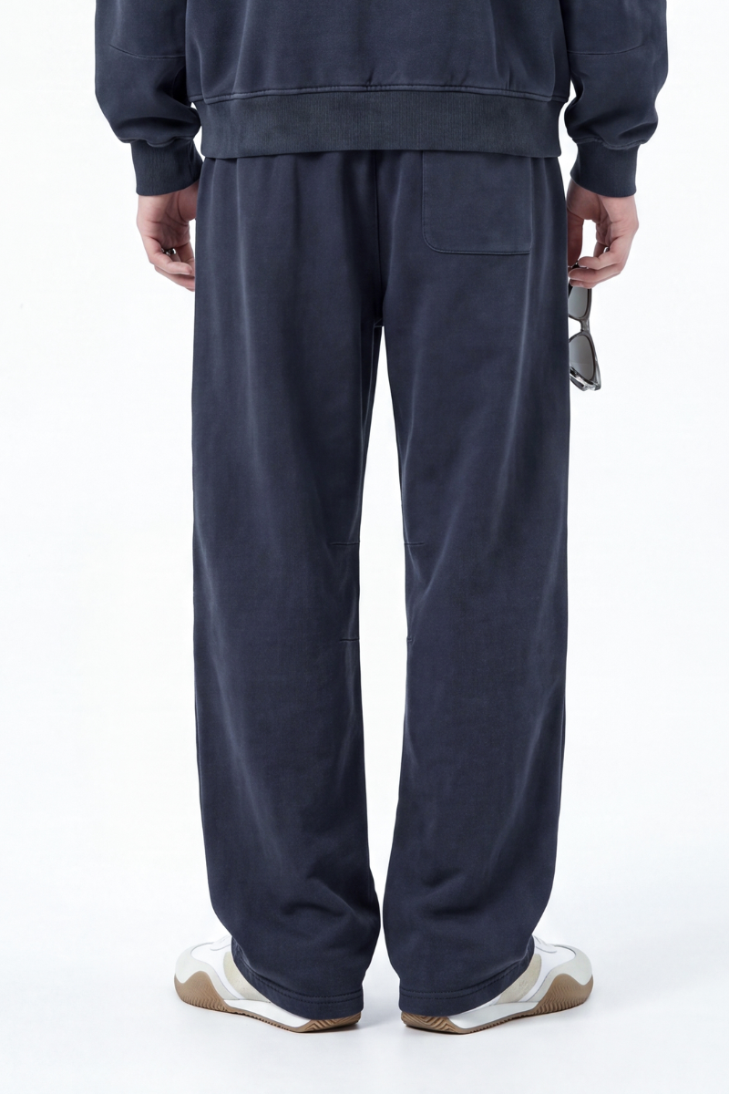 Unisex Fall 100% Cotton Elastic Waist Casual Sweatpants