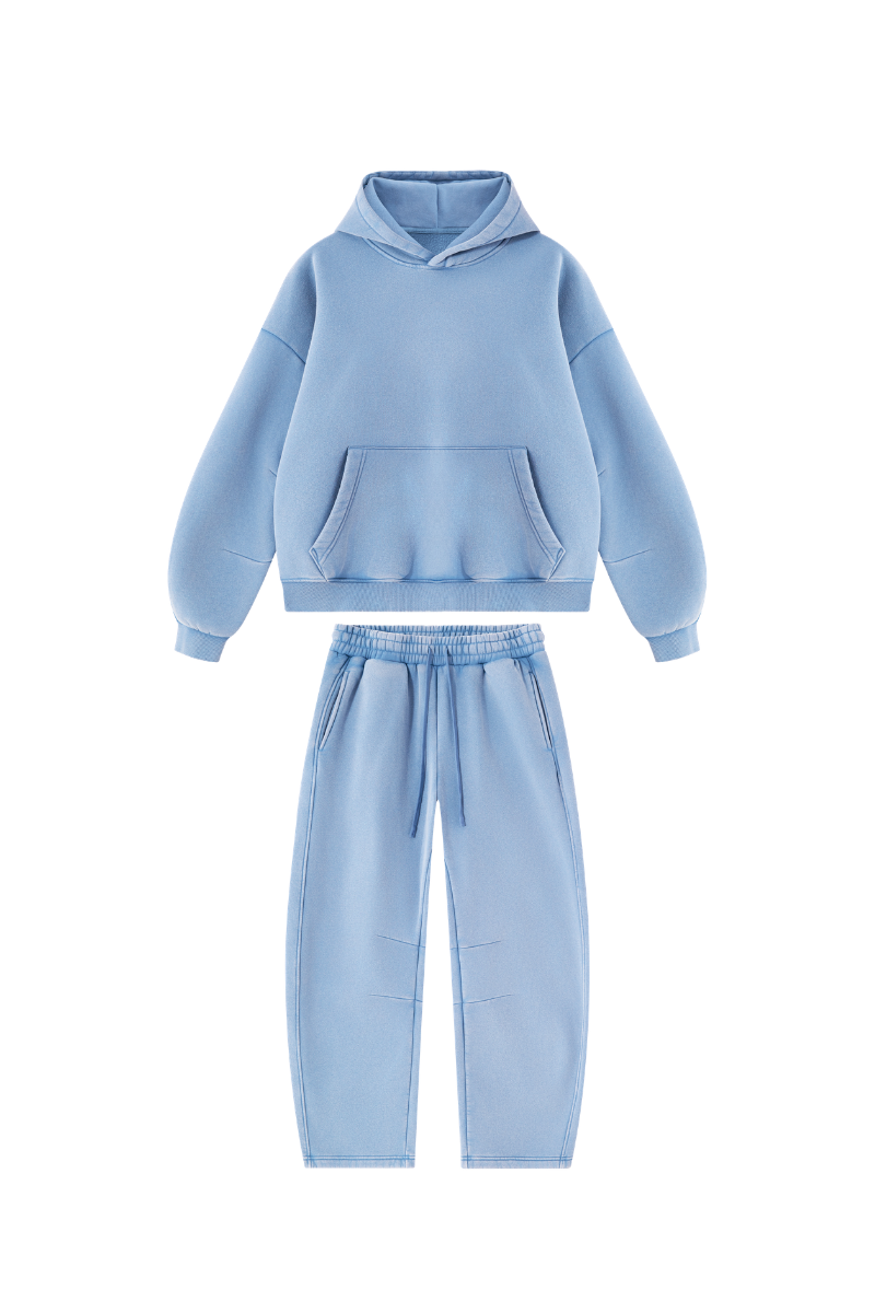 Men's Fall Fleece Sets:Relaxed Hoodie And Sweatpants