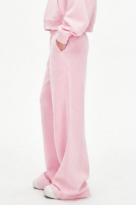 Unisex Fall Washed Snowflake Elastic Waist Sweatpants