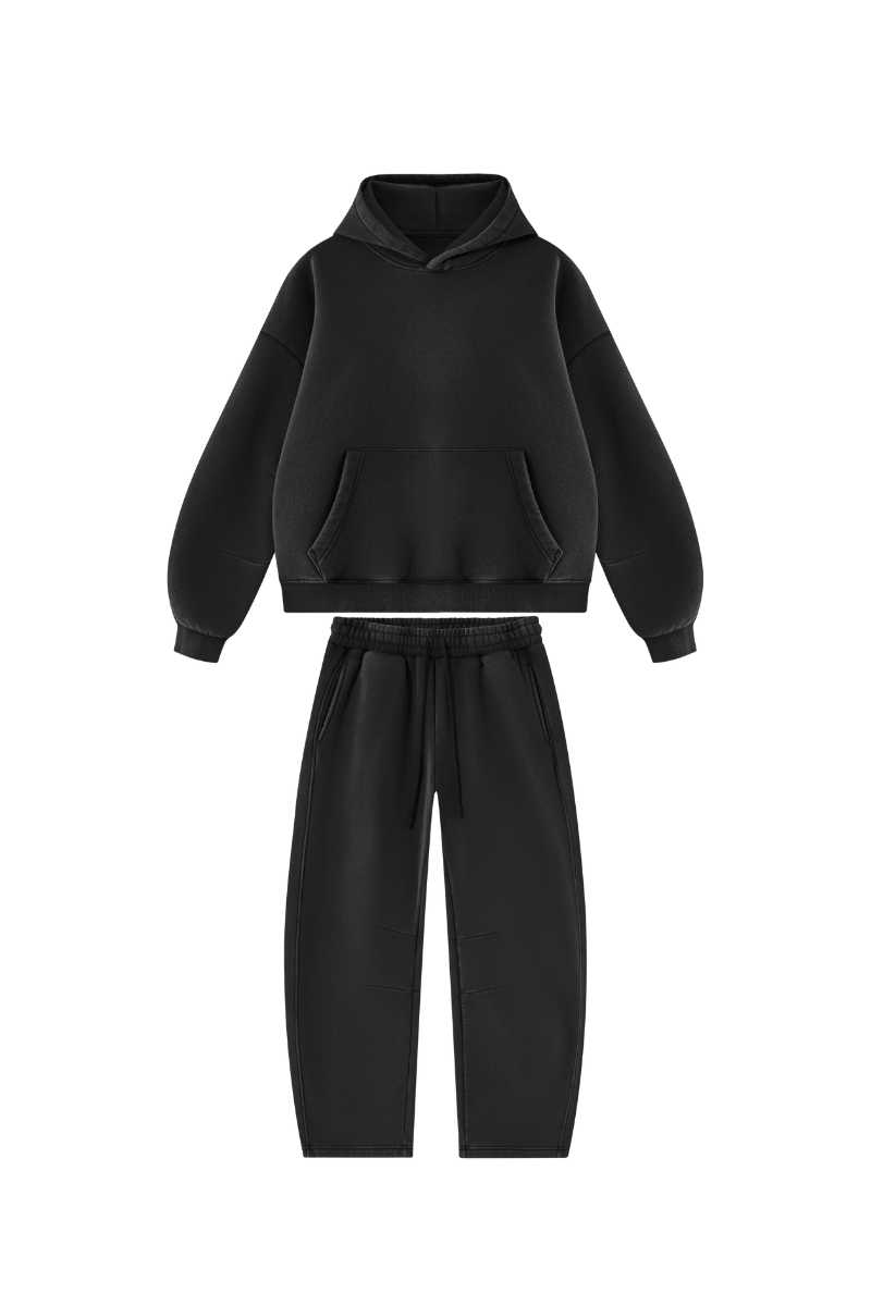 Women's Fall Fleece Sets:Relaxed Hoodie And Sweatpants