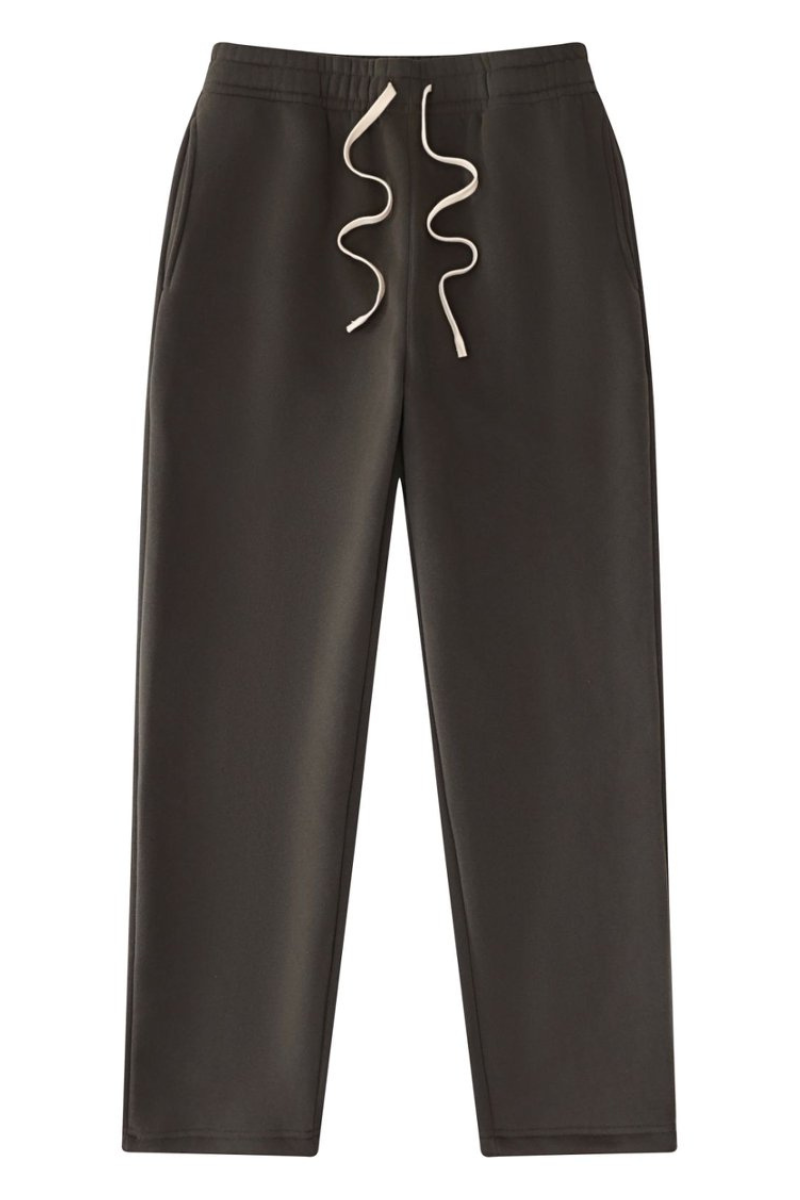 Unisex Fall Fleece Drawstring Straight Leg Casual Sweatpants